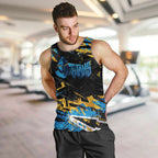 Personalized Gold Coast Titans Men Tank Top Graffiti Grunge Abstract Urban Street Style Design