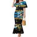 Personalized Gold Coast Titans Mermaid Dress Graffiti Grunge Abstract Urban Street Style Design