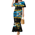 Personalized Gold Coast Titans Mermaid Dress Graffiti Grunge Abstract Urban Street Style Design