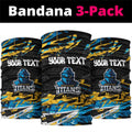 Personalized Gold Coast Titans Neck Gaiter Graffiti Grunge Abstract Urban Street Style Design