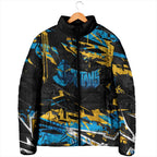 Personalized Gold Coast Titans Padded Jacket Graffiti Grunge Abstract Urban Street Style Design