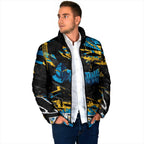 Personalized Gold Coast Titans Padded Jacket Graffiti Grunge Abstract Urban Street Style Design