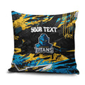 Personalized Gold Coast Titans Pillow Cover Graffiti Grunge Abstract Urban Street Style Design
