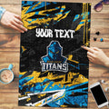 Personalized Gold Coast Titans Puzzle Graffiti Grunge Abstract Urban Street Style Design