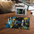 Personalized Gold Coast Titans Puzzle Graffiti Grunge Abstract Urban Street Style Design