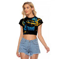 Personalized Gold Coast Titans Raglan Cropped T Shirt Graffiti Grunge Abstract Urban Street Style Design