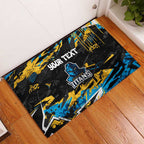 Personalized Gold Coast Titans Rubber Doormat Graffiti Grunge Abstract Urban Street Style Design