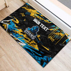 Personalized Gold Coast Titans Rubber Doormat Graffiti Grunge Abstract Urban Street Style Design