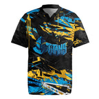 Personalized Gold Coast Titans Rugby Jersey Graffiti Grunge Abstract Urban Street Style Design