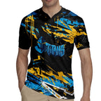 Personalized Gold Coast Titans Rugby Jersey Graffiti Grunge Abstract Urban Street Style Design