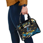 Personalized Gold Coast Titans Shoulder Handbag Graffiti Grunge Abstract Urban Street Style Design
