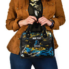 Personalized Gold Coast Titans Shoulder Handbag Graffiti Grunge Abstract Urban Street Style Design