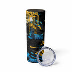 Personalized Gold Coast Titans Skinny Tumbler Graffiti Grunge Abstract Urban Street Style Design