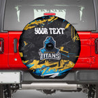 Personalized Gold Coast Titans Spare Tire Cover Graffiti Grunge Abstract Urban Street Style Design