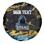 Personalized Gold Coast Titans Spare Tire Cover Graffiti Grunge Abstract Urban Street Style Design