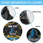 Personalized Gold Coast Titans Spare Tire Cover Graffiti Grunge Abstract Urban Street Style Design