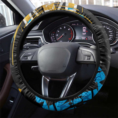 Gold Coast Titans Steering Wheel Cover Graffiti Grunge Abstract Urban Street Style Design