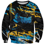 Personalized Gold Coast Titans Sweatshirt Graffiti Grunge Abstract Urban Street Style Design