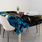 Personalized Gold Coast Titans Tablecloth Graffiti Grunge Abstract Urban Street Style Design