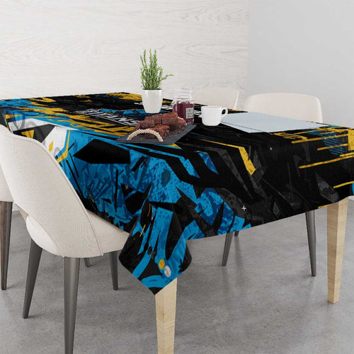 Personalized Gold Coast Titans Tablecloth Graffiti Grunge Abstract Urban Street Style Design