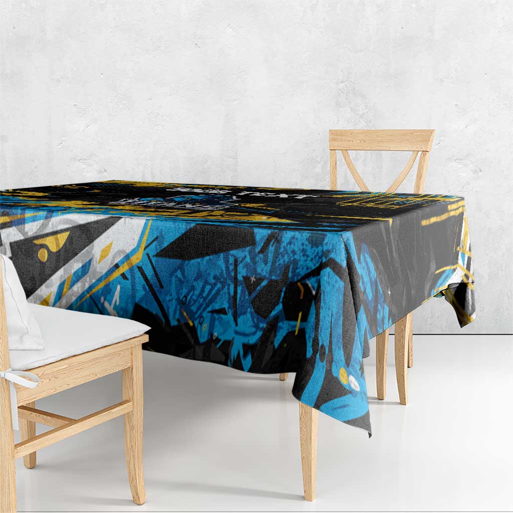Personalized Gold Coast Titans Tablecloth Graffiti Grunge Abstract Urban Street Style Design