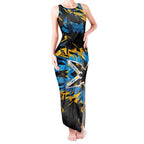 Personalized Gold Coast Titans Tank Maxi Dress Graffiti Grunge Abstract Urban Street Style Design