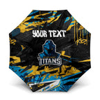 Personalized Gold Coast Titans Umbrella Graffiti Grunge Abstract Urban Street Style Design