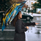 Personalized Gold Coast Titans Umbrella Graffiti Grunge Abstract Urban Street Style Design
