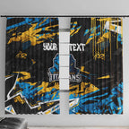 Personalized Gold Coast Titans Window Curtain Graffiti Grunge Abstract Urban Street Style Design