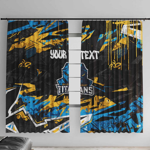 Personalized Gold Coast Titans Window Curtain Graffiti Grunge Abstract Urban Street Style Design