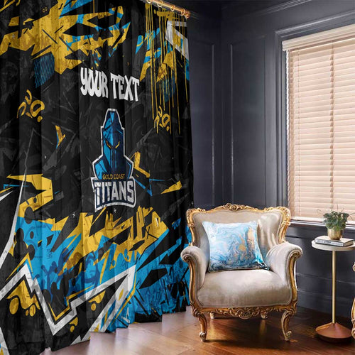 Personalized Gold Coast Titans Window Curtain Graffiti Grunge Abstract Urban Street Style Design