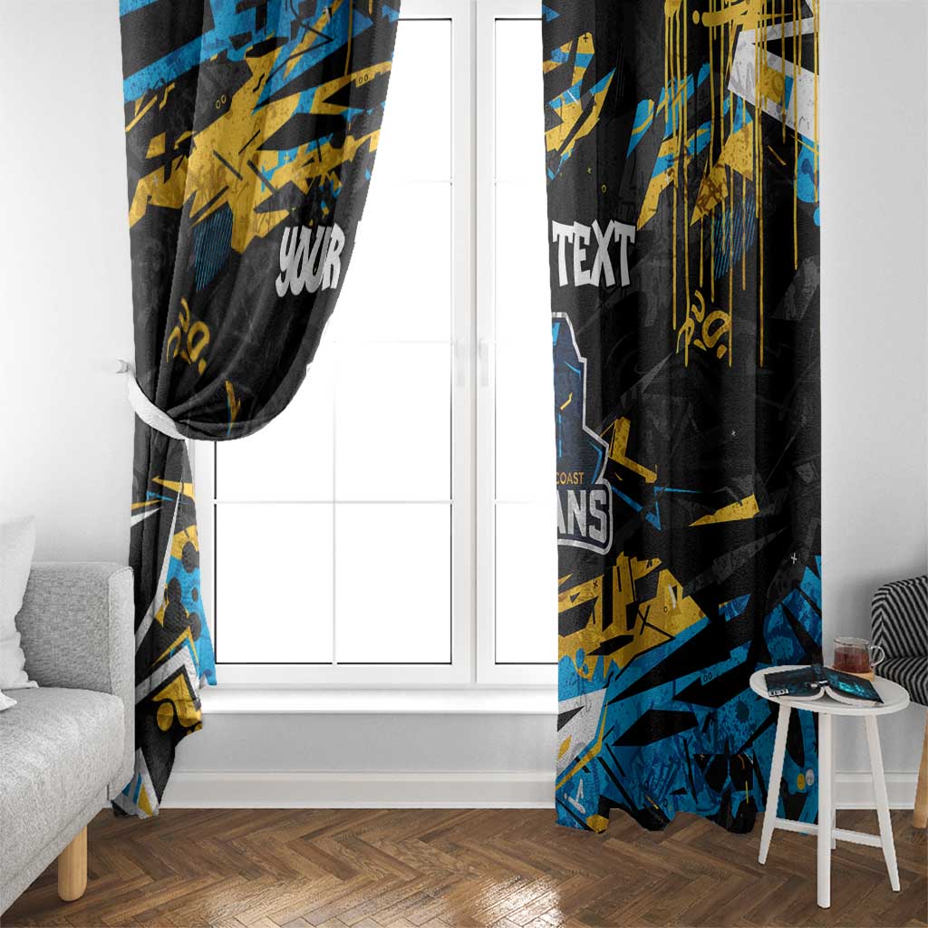 Personalized Gold Coast Titans Window Curtain Graffiti Grunge Abstract Urban Street Style Design