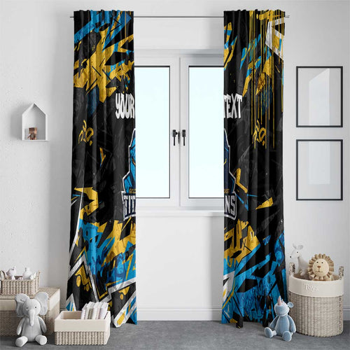 Personalized Gold Coast Titans Window Curtain Graffiti Grunge Abstract Urban Street Style Design