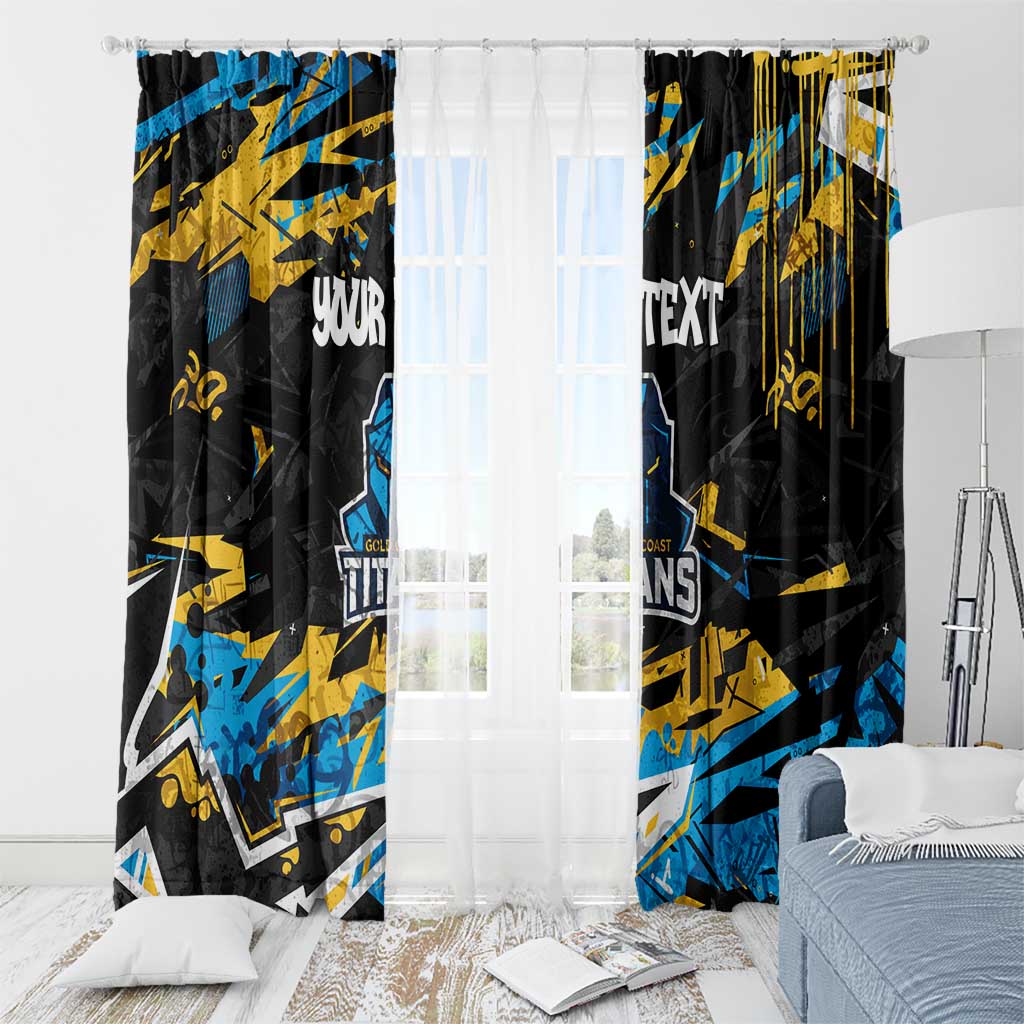 Personalized Gold Coast Titans Window Curtain Graffiti Grunge Abstract Urban Street Style Design