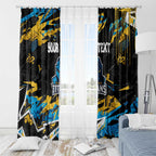 Personalized Gold Coast Titans Window Curtain Graffiti Grunge Abstract Urban Street Style Design