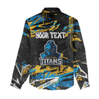 Personalized Gold Coast Titans Women Casual Shirt Graffiti Grunge Abstract Urban Street Style Design
