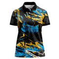 Personalized Gold Coast Titans Women Polo Shirt Graffiti Grunge Abstract Urban Street Style Design