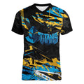 Personalized Gold Coast Titans Women V-Neck T-Shirt Graffiti Grunge Abstract Urban Street Style Design