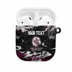 Personalized Manly Warringah Sea Eagles AirPods Case Graffiti Grunge Abstract Urban Street Style Design