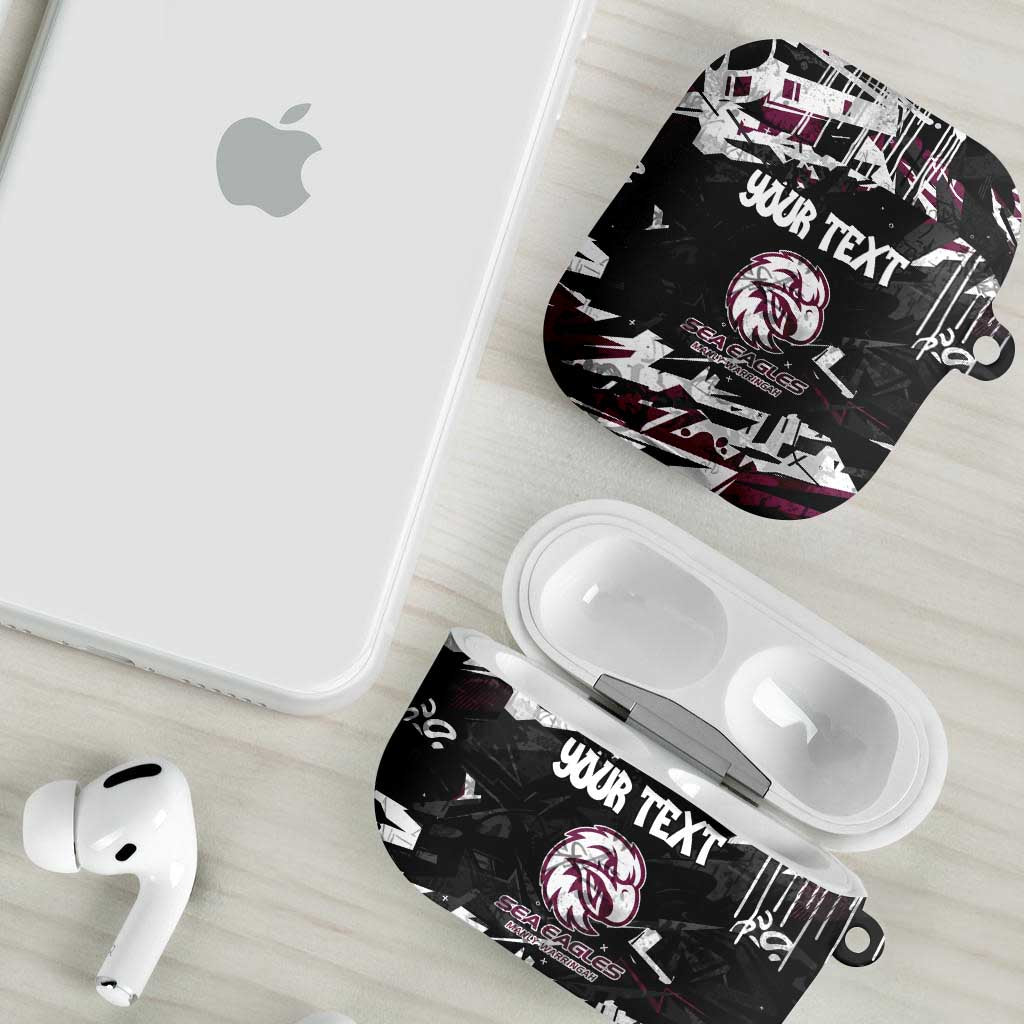 Personalized Manly Warringah Sea Eagles AirPods Case Graffiti Grunge Abstract Urban Street Style Design