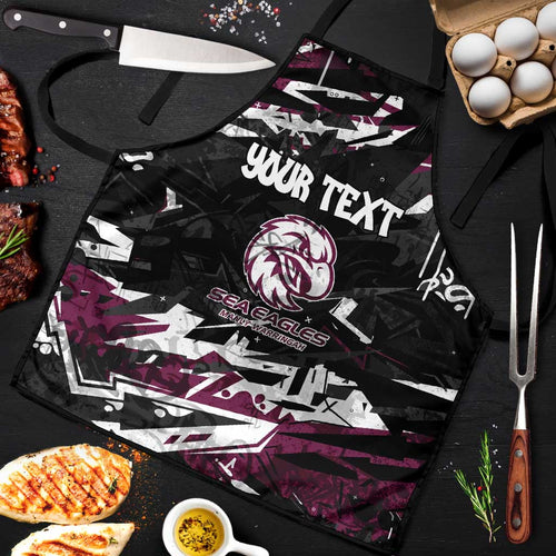 Personalized Manly Warringah Sea Eagles Apron Graffiti Grunge Abstract Urban Street Style Design