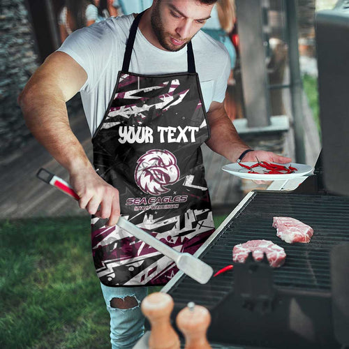Personalized Manly Warringah Sea Eagles Apron Graffiti Grunge Abstract Urban Street Style Design