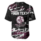 Personalized Manly Warringah Sea Eagles Baseball Jersey Graffiti Grunge Abstract Urban Street Style Design
