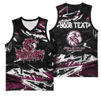 Personalized Manly Warringah Sea Eagles Basketball Jersey Graffiti Grunge Abstract Urban Street Style Design