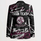Personalized Manly Warringah Sea Eagles Blazer Graffiti Grunge Abstract Urban Street Style Design