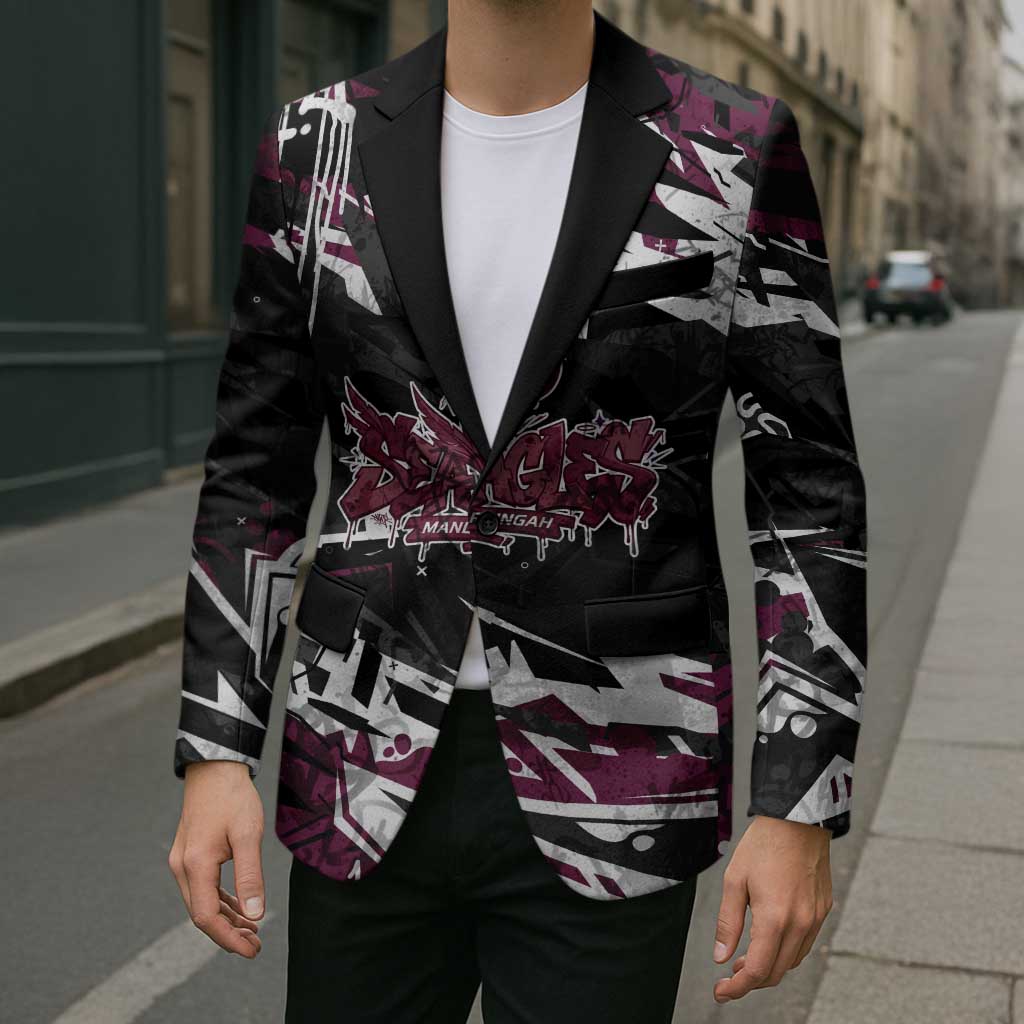 Personalized Manly Warringah Sea Eagles Blazer Graffiti Grunge Abstract Urban Street Style Design