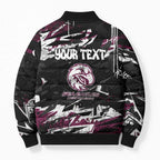 Personalized Manly Warringah Sea Eagles Bomber Puffer Jacket Graffiti Grunge Abstract Urban Street Style Design