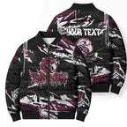 Personalized Manly Warringah Sea Eagles Bomber Puffer Jacket Graffiti Grunge Abstract Urban Street Style Design