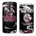 Personalized Manly Warringah Sea Eagles 4 in 1 Can Cooler Tumbler Graffiti Grunge Abstract Urban Street Style Design