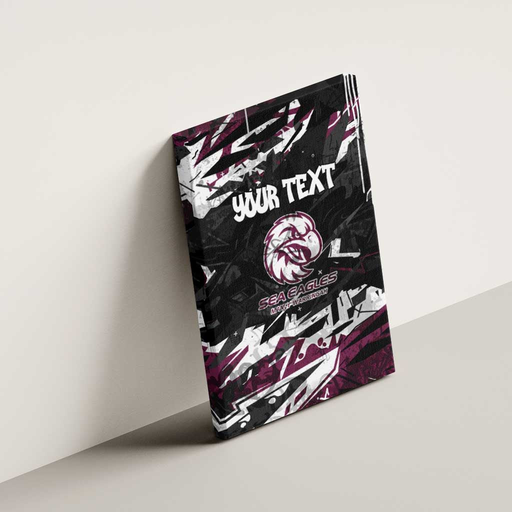Personalized Manly Warringah Sea Eagles Canvas Wall Art Graffiti Grunge Abstract Urban Street Style Design
